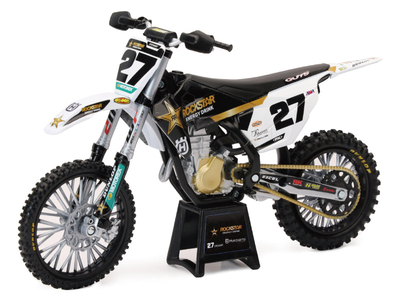 New Ray Toys Husqvarna Rockstar FC450 Team (Malcolm Stewart #27)/ Scale - 1:12-tuningsupply.com