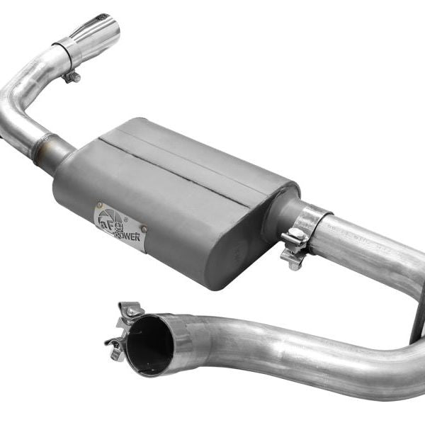 aFe Scorpion 2-1/2in Alum Steel Axle-Back Exhaust w/Polished Tip 07-18 Jeep Wrangler JK V6-3.6/3.8L-tuningsupply.com