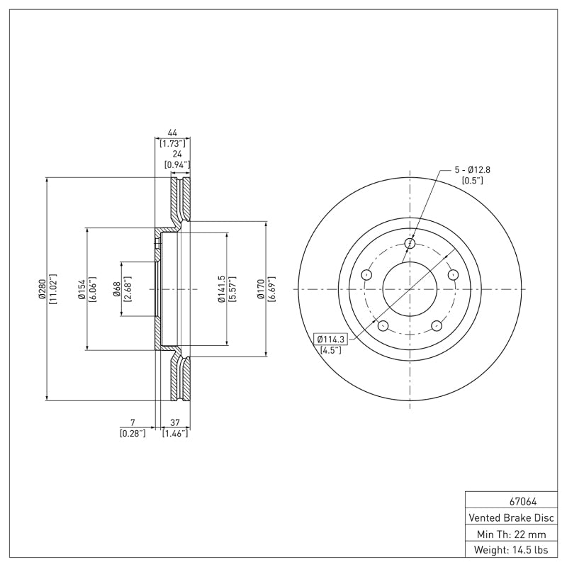 

DFC 600-67064 - DFC600-67064 - DFC 13-19 Nissan Sentra Front Brake Rotor - Shipped in Europe - Tuningsupply.com
