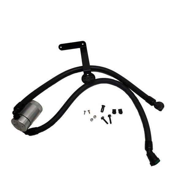 J&amp;L 2011-2025 Ford F-150 2.7L/3.5L/5.0L Passenger Side Oil Separator 3.0 - Clear Anodized-tuningsupply.com