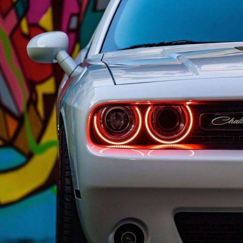 Oracle 15-21 Dodge Challenger Dynamic Surface Mount Headlight Halo Kit - ColorSHIFT - Dynamic-Fog Lights-ORACLE Lighting-ORL3990-332-SMINKpower Performance Parts