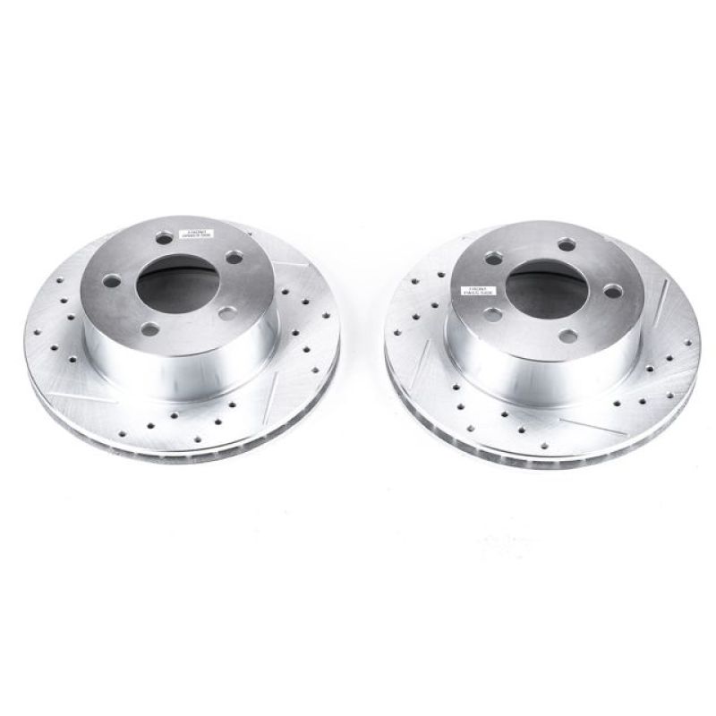 Power Stop 90-99 Jeep Cherokee Front Evolution Drilled & Slotted Rotors - Pair-tuningsupply.com