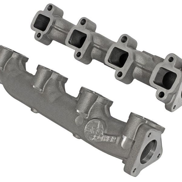 aFe Power BladeRunner Ported Ductile Iron Exhaust Manifold 01-16 GM Diesel Trucks V8-6.6L (td)-tuningsupply.com