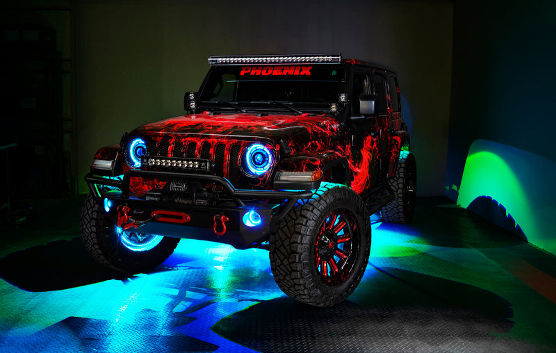 Oracle Bluetooth + RF Underbody Rock Light Kit - 4 PCS - ColorSHIFT SEE WARRANTY-tuningsupply.com