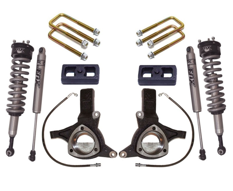 
  

Maxtrac  - MXTK881364F - MaxTrac 07-16 GM C1500 2WD w/Cast Steel Susp. 6in/3in Spindle Lift Kit w/FOX Shocks - Shipped in Europe - Tuningsupply.com

