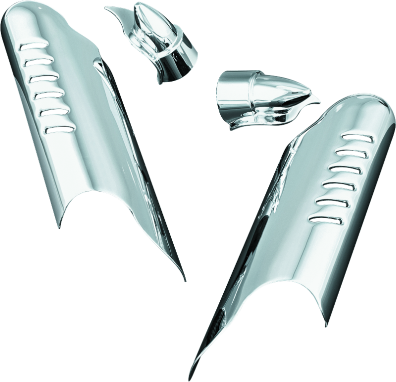 Kuryakyn Lower Leg Deflector Shields 00-13 Touring Chrome-tuningsupply.com