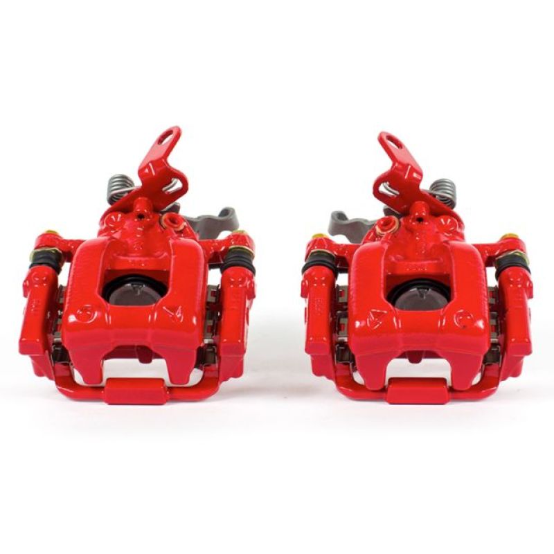 Power Stop 10-12 Audi A3 Rear Red Calipers w/Brackets - Pair-tuningsupply.com