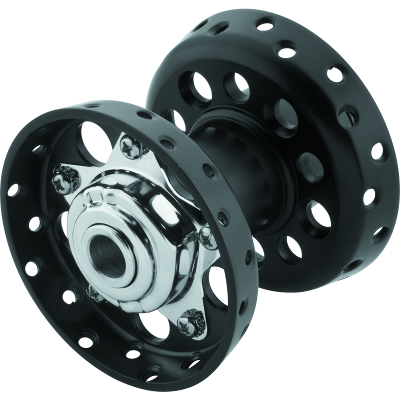 Bikers Choice 36-66 Big Twin Black Star Hub With Cone Style Bearing-tuningsupply.com