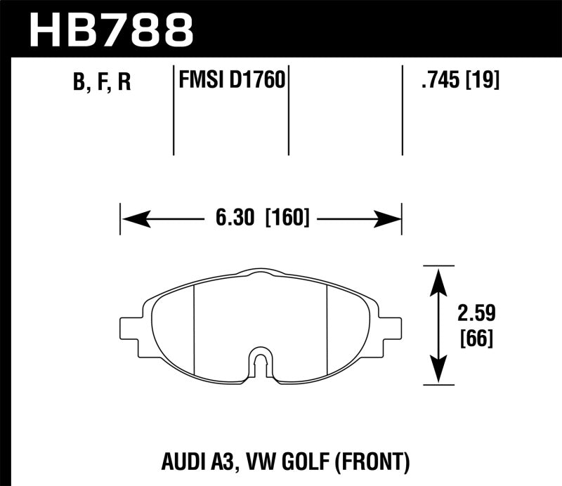 

Hawk Performance HB788N.745 - HAWKHB788N.745 - Hawk 15-17 VW Golf / Audi A3/A3 Quattro HP+ Street Front Brake Pads - Shipped in Europe - Tuningsupply.com
