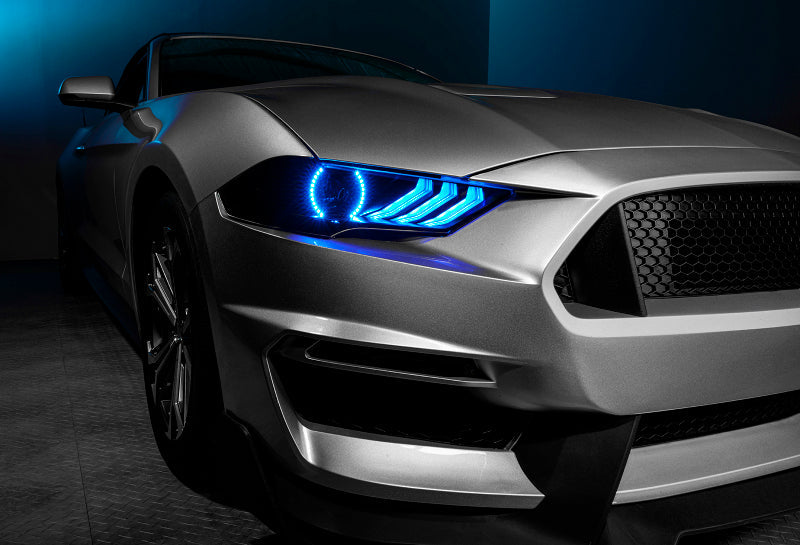 Oracle 18-21 Ford Mustang Dynamic DRL w/ Halo Kit & Sequential Turn Signal - ColorSHIFT SEE WARRANTY-tuningsupply.com