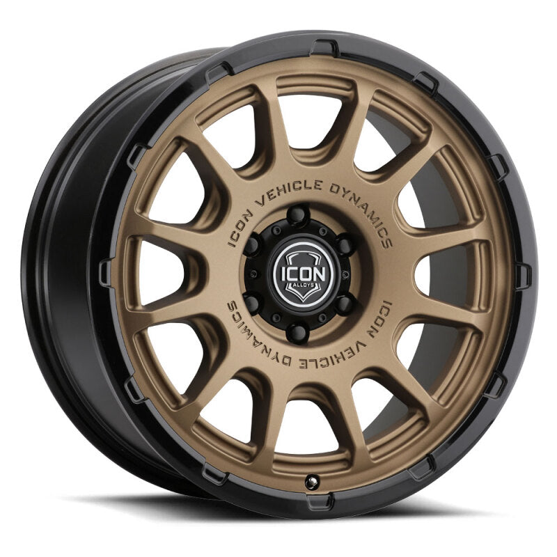 

ICON 8420906356SBGB - ICO8420906356SBGB - ICON Alloys Rancho 20x9 / 6x135 / 16mm / 5.625in BS Satin Bronze w/ Gloss Black Lip Wheel - Shipped in Europe - Tuningsupply.com
