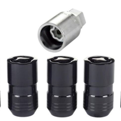 McGard Wheel Lock Nut Set - 5pk. (Cone Seat) M14X1.5 / 22mm Hex / 1.639in OAL - Black-tuningsupply.com