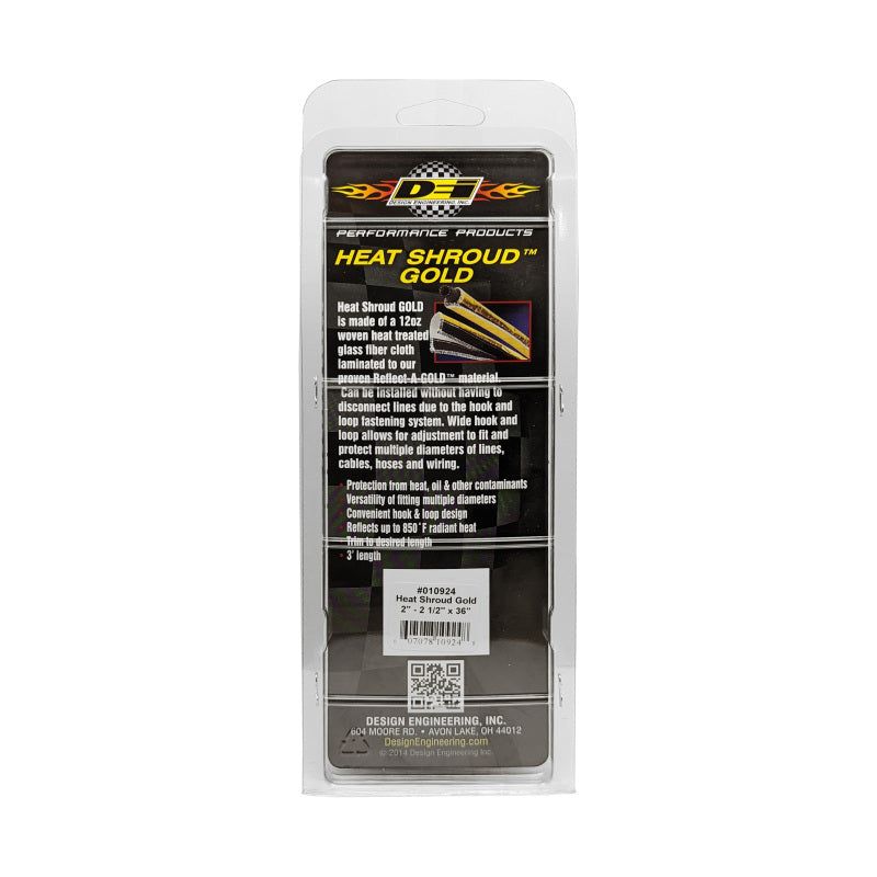 DEI Heat Shroud Gold 2in to 2.5in x 36in-tuningsupply.com