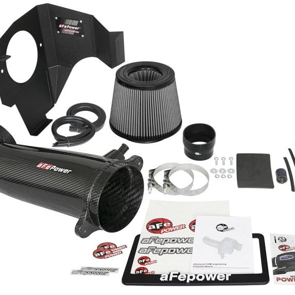 aFe POWER Magnum FORCE Carbon Fiber Stage 2 Track Series Pro Dry S CAIS - 11-18 Dodge Challenger V8-tuningsupply.com