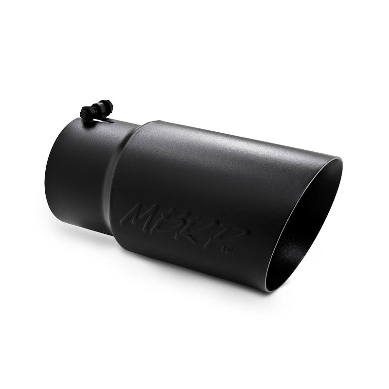 MBRP Universal Tip 6 O.D. Dual Wall Angled 5 inlet 12 length - Black Finish