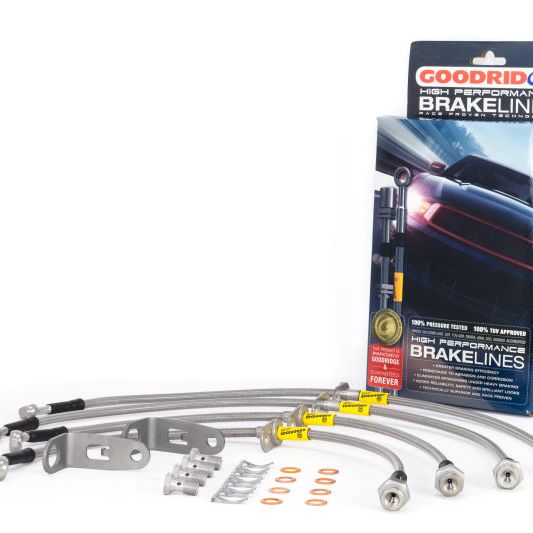 Goodridge 06-11 Honda Civic (Rear Disc Models) Stainless Steel Brake Line Kit-tuningsupply.com