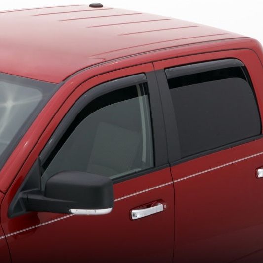 AVS 09-18 Dodge RAM 1500 Crew Cab Ventvisor In-Channel Front & Rear Window Deflectors 4pc - Smoke-tuningsupply.com