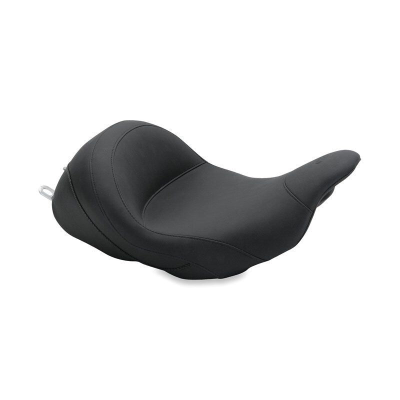 Mustang 08-21 Harley Electra Glide Std, Rd Glide, Rd King, Str Glide Lowdown Solo Seat - Black-tuningsupply.com