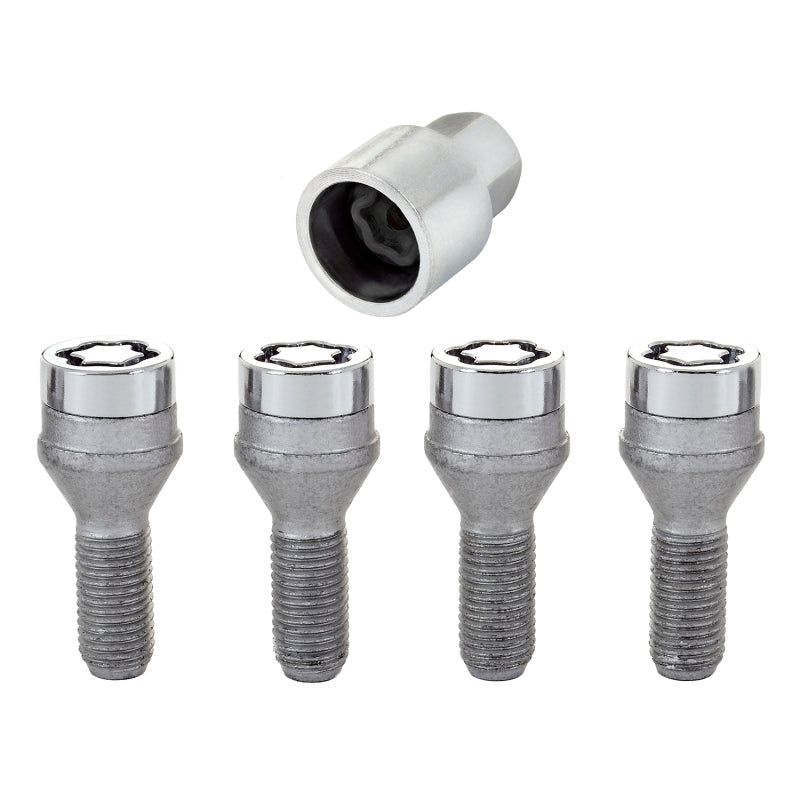 McGard Wheel Lock Bolt Set - 4pk. (Cone Seat) M12X1.25 / 19mm Hex / 25.6mm Shank Length - Chrome-tuningsupply.com