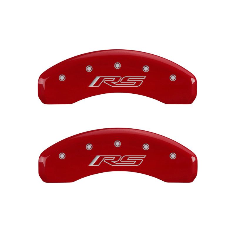 MGP 4 Caliper Covers Engraved Front & Rear Gen 5/RS Red finish silver ch-tuningsupply.com