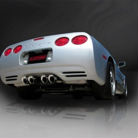 Corsa 1997-2004 Chevrolet Corvette C5 Z06 5.7L V8 Polished Sport Axle-Back Exhaust-tuningsupply.com