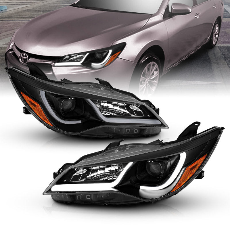 

ANZO 121518 - ANZ121518 - ANZO Projector Headlights With Plank Style Design Black w/Amber 15-16 Toyota Camry (4DR) - Shipped in Europe - Tuningsupply.com
