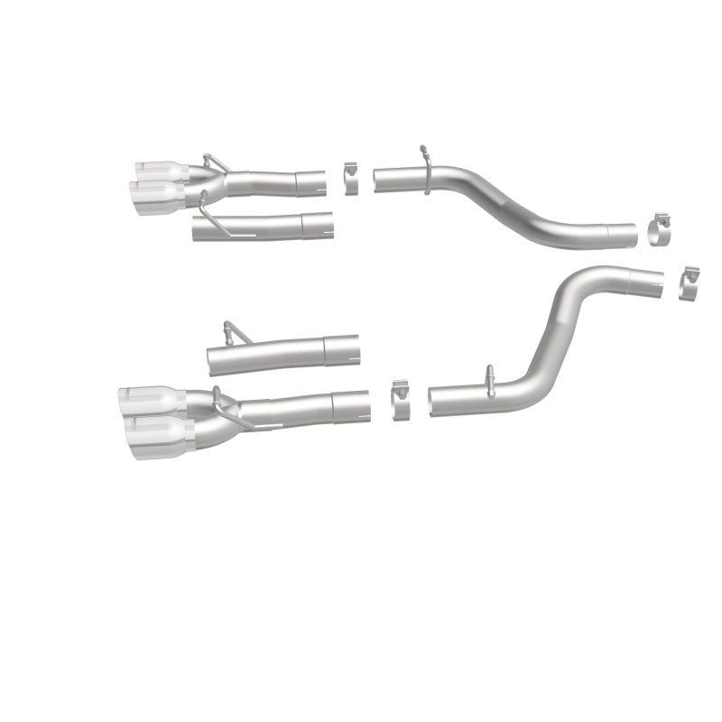 MagnaFlow Axle-Back, SS, 2.5in, Quad Split Rear 3.5in Tip 2015 Dodge Challenger 3.6L V6-tuningsupply.com