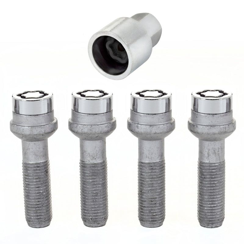 McGard Wheel Lock Bolt Set - 4pk. (Radius Seat) M14X1.5 / 17mm Hex / 45.0mm Shank Length - Chrome-tuningsupply.com