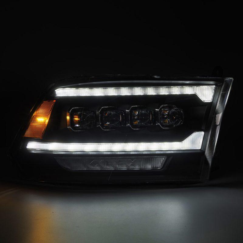 AlphaRex 09-18 Ram 2500 NOVA LED Proj Headlights Plank Style Chrome w/Activ Light/Seq Signal/DRL-tuningsupply.com