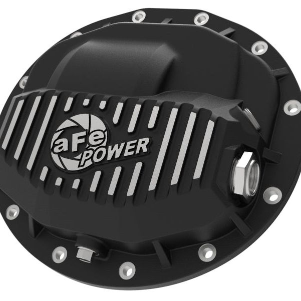 aFe Power Pro Series Rear Differential Cover Black w/ Machined Fins 13-18 RAM Diesel Trucks L6-6.7L-tuningsupply.com