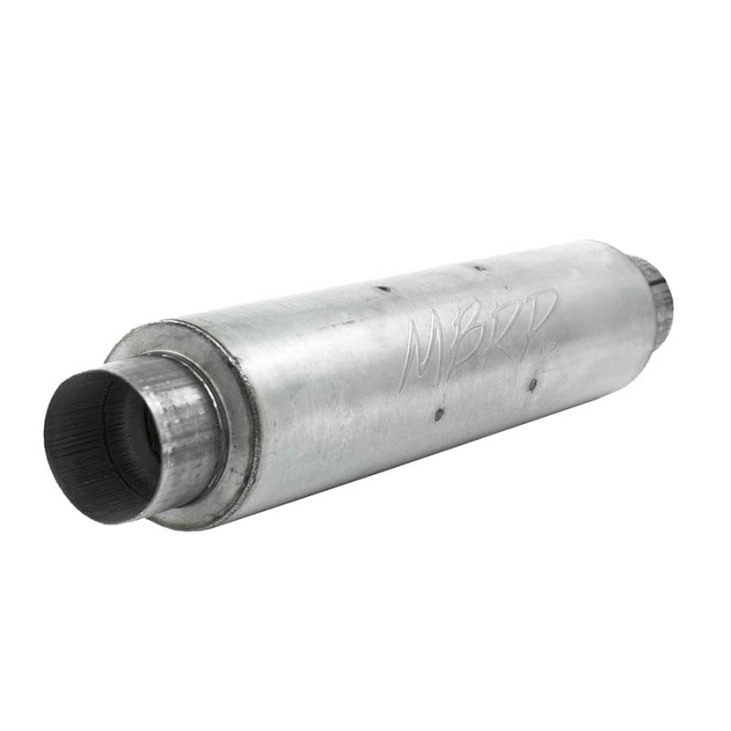 MBRP Universal Quiet Tone Muffler 4in Inlet/Outlet 24in Body 6in Dia 30in Overall Aluminum-tuningsupply.com