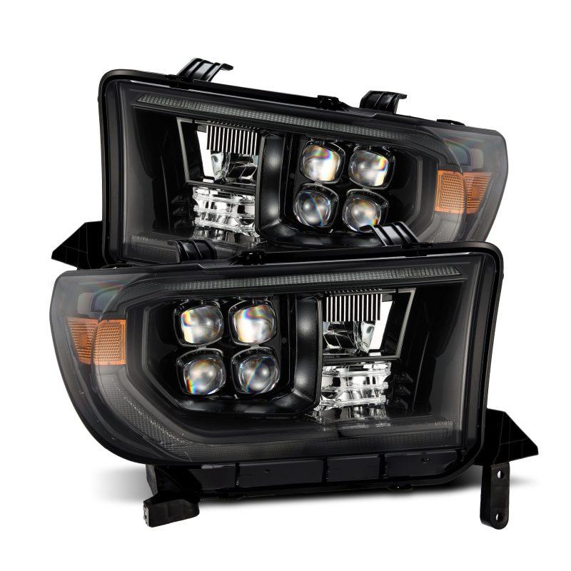 AlphaRex 07-13 Toyota Tundra NOVA LED Proj Headlights Alpha-Black w/Activ Light/Seq Signal/DRL-tuningsupply.com