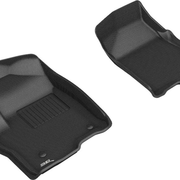 3D MAXpider 2019-2020 GMC/Chevrolet Sierra 1500/Silverado 1500 Kagu 1st Row Floormat - Black-tuningsupply.com