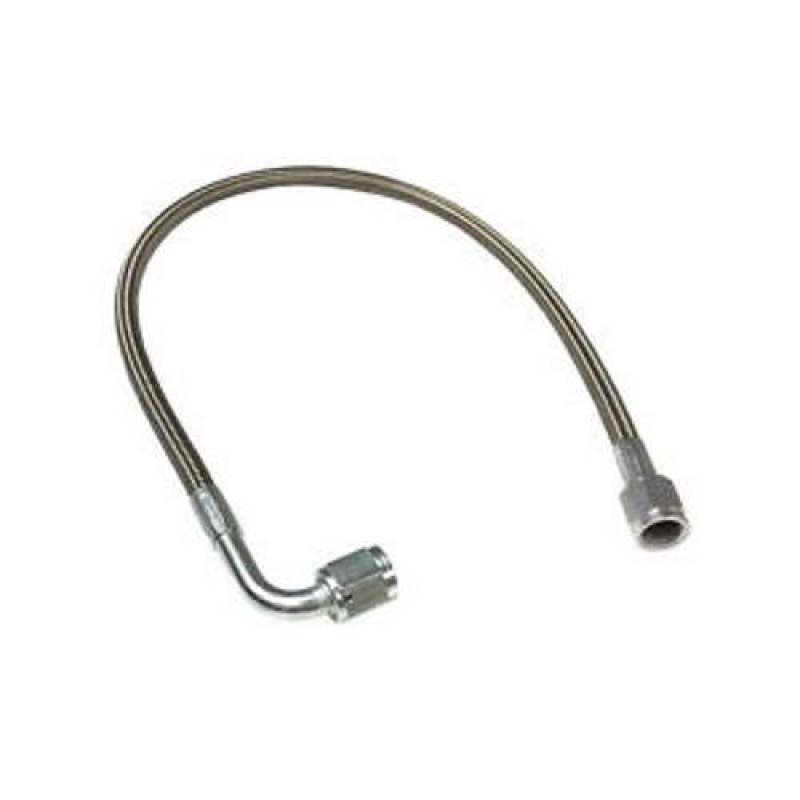 Fragola -4AN PFTE Hose Assembly Straight x 90 Degree 18in-tuningsupply.com