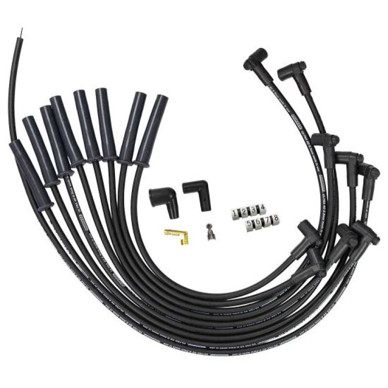 

Moroso 73765 - MOR73765 - Moroso Ford 289/302/351W HEI-Style Cap Ultra 40 8.5mm Multi-Angle Boot Spark Plug Wire Set - Black - Shipped in Europe - Tuningsupply.com
