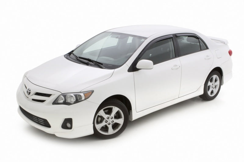 AVS 09-13 Toyota Corolla Ventvisor In-Channel Front & Rear Window Deflectors 4pc - Smoke-tuningsupply.com