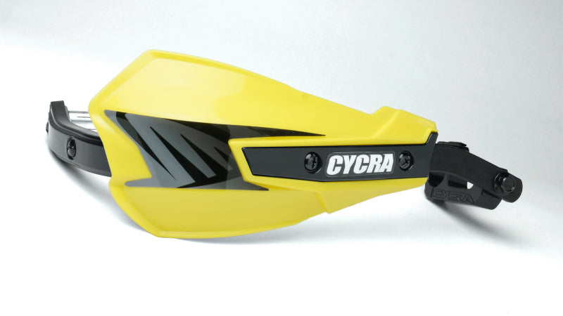 Cycra Vortex Hand Guard/w Universal U-Clamps - Yellow-tuningsupply.com