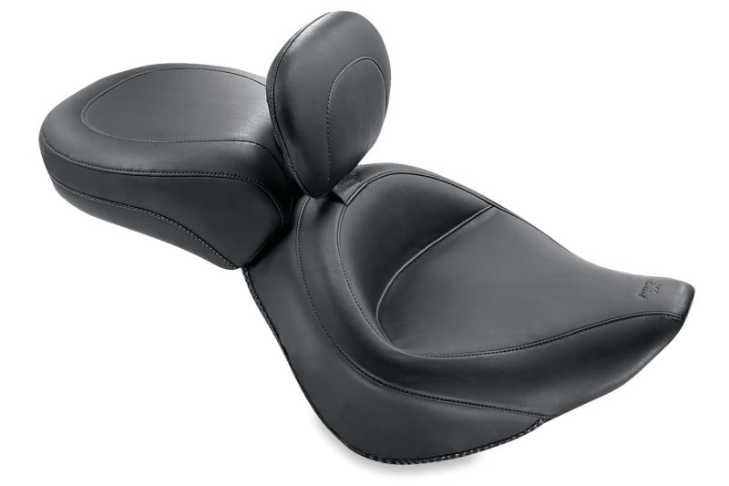 

Mustang Motorcycle 79487 - MMP79487 - Mustang 00-15 Harley Softail Standard Rear Tire Wide Touring Solo Seat w/Driver Backrest - Black - Shipped in Europe - Tuningsupply.com
