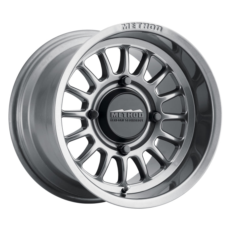 
  

Method Wheels  - MRWMR41157047843 - Method MR411 Bead Grip 15x7 / 4+3/13mm Offset / 4x136 / 106.25mm CB Gloss Titanium Wheel - Shipped in Europe - Tuningsupply.com

