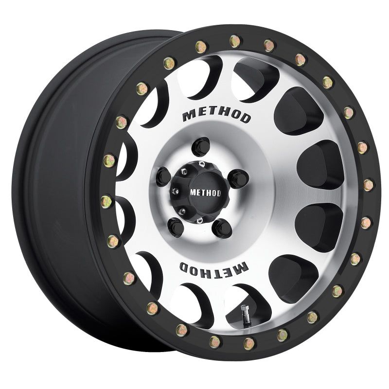 Method MR105 Beadlock 17x9 -38mm Offset 5x5 71.5mm CB Machined w/Matte Black Ring Wheel-tuningsupply.com