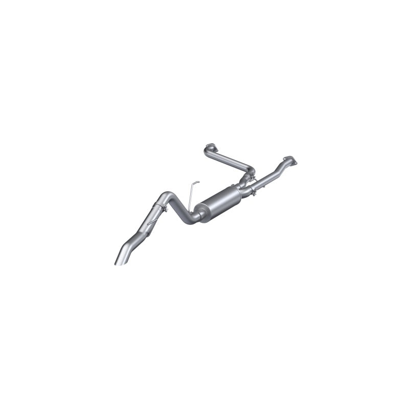 MBRP 22-23 Nissan Frontier 3.8L 3in Tip 3in Cat Back Turndown Exit Street Profile - Aluminized Steel-tuningsupply.com