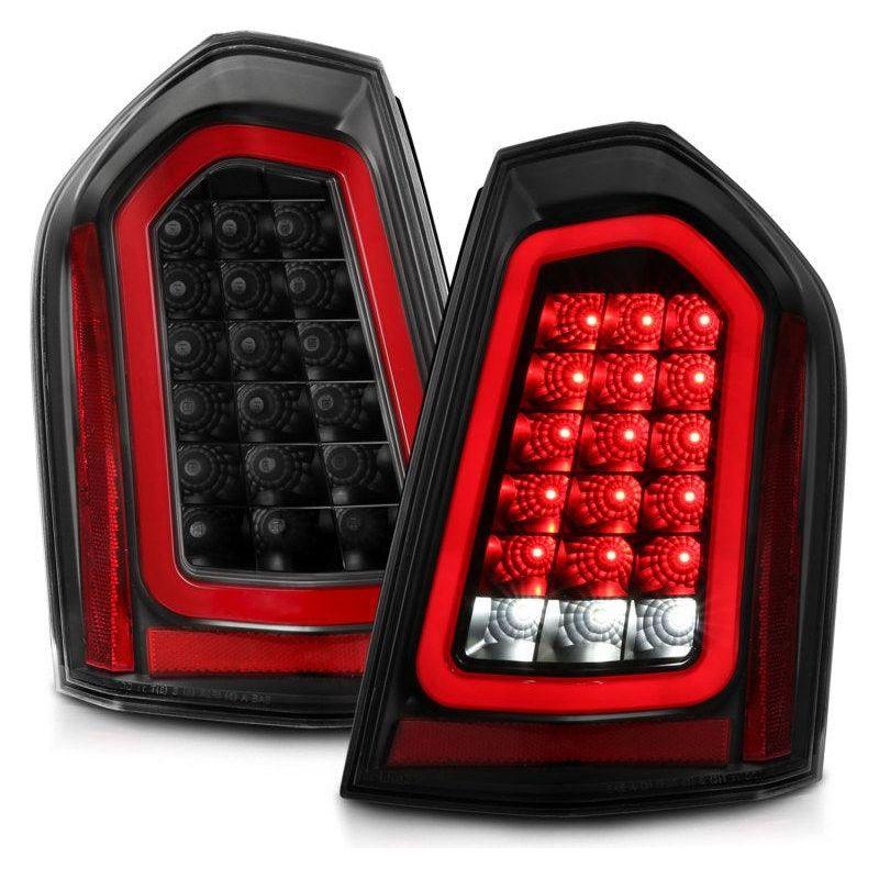 ANZO 11-14 Chrysler 300 LED Taillights Black w/ Sequential-tuningsupply.com