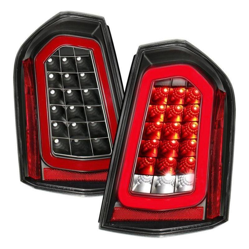 ANZO 11-14 Chrysler 300 LED Taillights Black w/ Sequential-tuningsupply.com