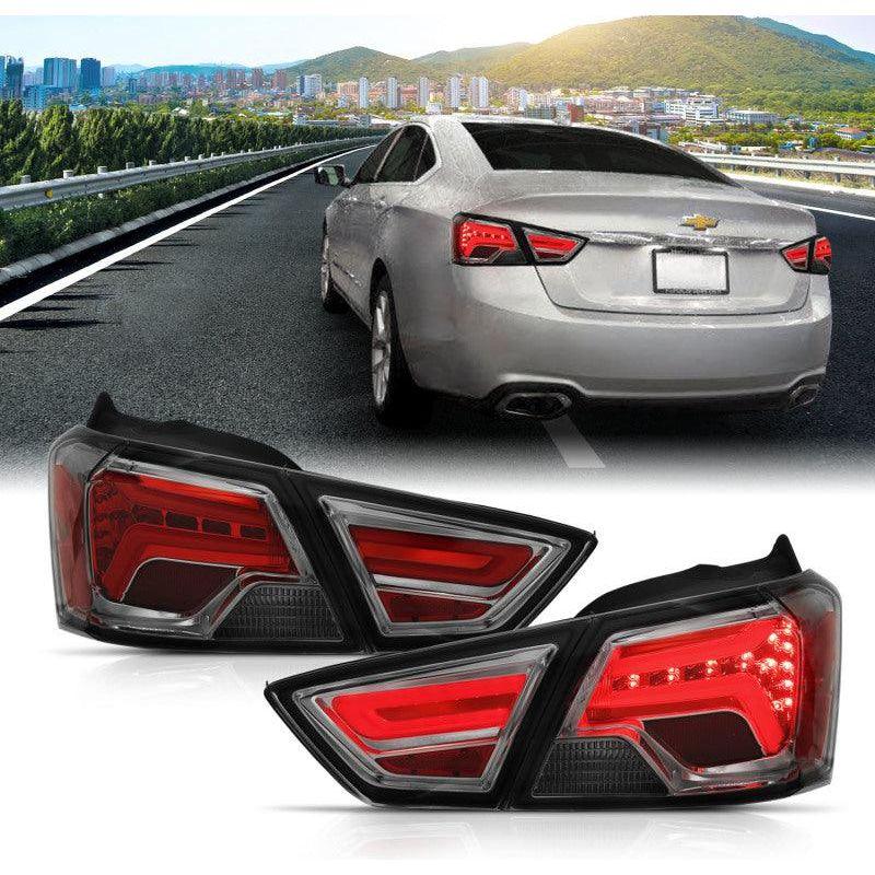 ANZO 14-18 Chevrolet Impala LED Taillights Smoke-tuningsupply.com