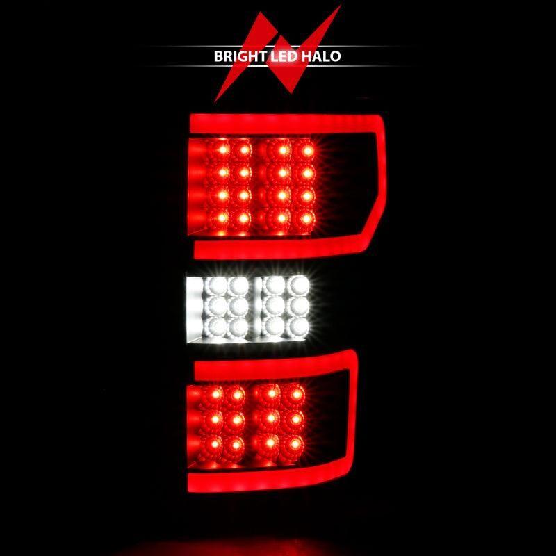 ANZO 18-19 Ford F-150 LED Taillight Black Housing Clear Lens Red Light Bar W/Sequential-tuningsupply.com