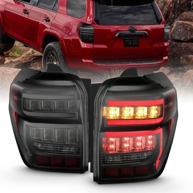 ANZO 2014-2020 Toyota 4Runner T.L Black Housing Smoke Lens Red Light Bar W/Sequential-tuningsupply.com