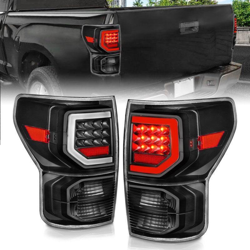 Anzo 07-11 Toyota Tundra Full LED Tailights Black Housing Clear Lens G2 (w/C Light Bars)-tuningsupply.com