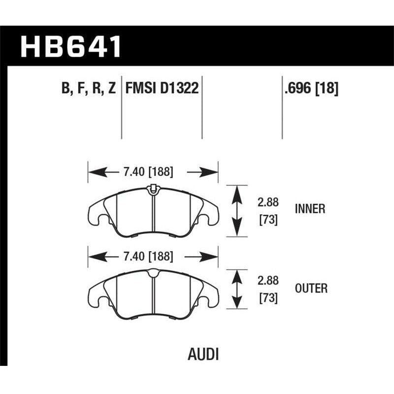 Hawk 09-10 Audi A4/A4 Quattro/A5 Quattro/Q5/S5 / 10 S4 HPS Street Front Brake Pads-tuningsupply.com