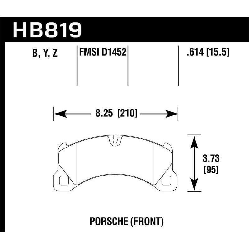 Hawk 11-13 Porsche Cayenne HPS 5.0 Front Brake Pads-tuningsupply.com