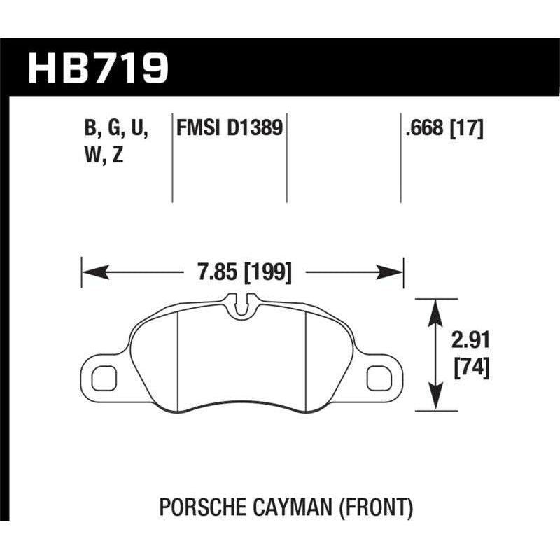 Hawk 13-16 Porsche 911 Front HPS 5.0 Brake Pads-tuningsupply.com